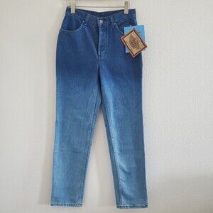 Harley Davidson Jeans 6 Blue Ombre Dip Dye Straight Leg Biker Western Rugged